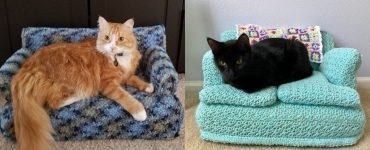Tiny Crochet Cat Couches