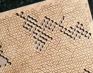 Wooden Fractal Jigsaw Puzzle